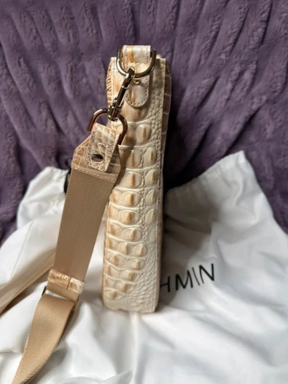 Brahmin Leia Melbourne Small Leather Crossbody Bag